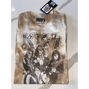 Copied - Kiss T-shirt 2022 Tie Dye Brown And White Men XL